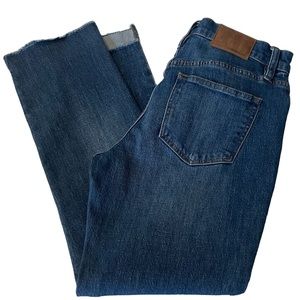 J. Crew Slim Broken-In Boyfriend High Waist Jeans Step Raw Hem Distressed Sz 26